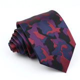 ZONFAZ Red Solid Striped Paisley Flower Ties