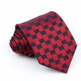 ZONFAZ Red Solid Striped Paisley Flower Ties