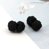 ZONFAZ Rope Ball Knot Cufflinks Solid Colors Braided Handmade Cufflinks