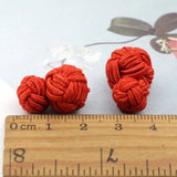 ZONFAZ Rope Ball Knot Cufflinks Solid Colors Braided Handmade Cufflinks