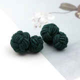 ZONFAZ Rope Ball Knot Cufflinks Solid Colors Braided Handmade Cufflinks