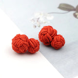 ZONFAZ Rope Ball Knot Cufflinks Solid Colors Braided Handmade Cufflinks