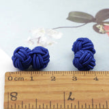 ZONFAZ Rope Ball Knot Cufflinks Solid Colors Braided Handmade Cufflinks