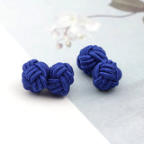 ZONFAZ Rope Ball Knot Cufflinks Solid Colors Braided Handmade Cufflinks