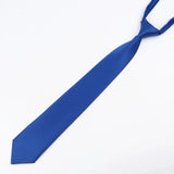 ZONFAZ School Children Solid Color Tie For Girls Boys Kid Pre - tied Adjustable Skinny Necktie Easy To Wear