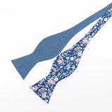 ZONFAZ Self - tied Bow Ties for Men Adjustable Cotton Floral Flower Bowtie