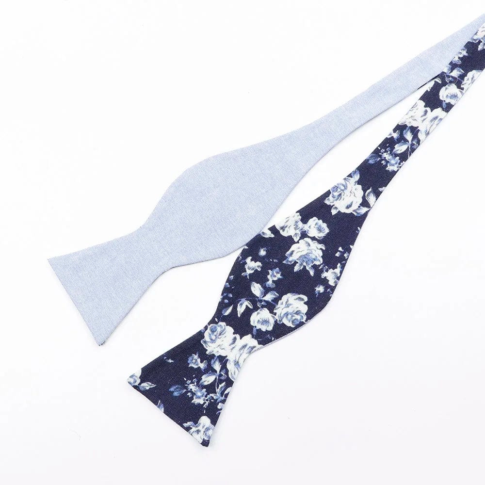 ZONFAZ Self - tied Bow Ties for Men Adjustable Cotton Floral Flower Bowtie