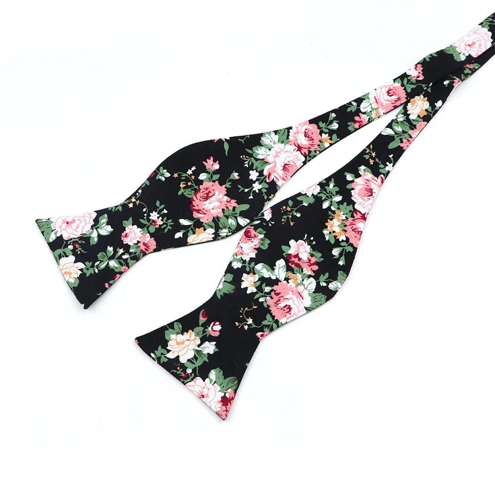 ZONFAZ Self - tied Bow Ties for Men Adjustable Cotton Floral Flower Bowtie