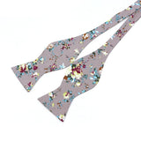 ZONFAZ Self - tied Bow Ties for Men Adjustable Cotton Floral Flower Bowtie