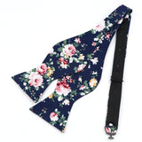 ZONFAZ Self - tied Bow Ties for Men Adjustable Cotton Floral Flower Bowtie