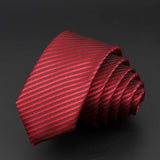 ZONFAZ Silk Polyester 5cm Slim Ties Solid Color Striped Necktie