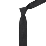 ZONFAZ Silk Polyester 5cm Slim Ties Solid Color Striped Necktie