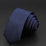 ZONFAZ Silk Polyester 5cm Slim Ties Solid Color Striped Necktie