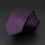 ZONFAZ Silk Polyester 5cm Slim Ties Solid Color Striped Necktie