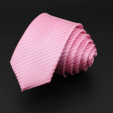 ZONFAZ Silk Polyester 5cm Slim Ties Solid Color Striped Necktie