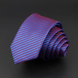 ZONFAZ Silk Polyester 5cm Slim Ties Solid Color Striped Necktie