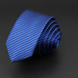 ZONFAZ Silk Polyester 5cm Slim Ties Solid Color Striped Necktie