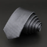 ZONFAZ Silk Polyester 5cm Slim Ties Solid Color Striped Necktie