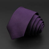 ZONFAZ Silk Polyester 5cm Slim Ties Solid Color Striped Necktie