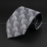 ZONFAZ Silver Grey Solid Striped Paisley Flower Neckties