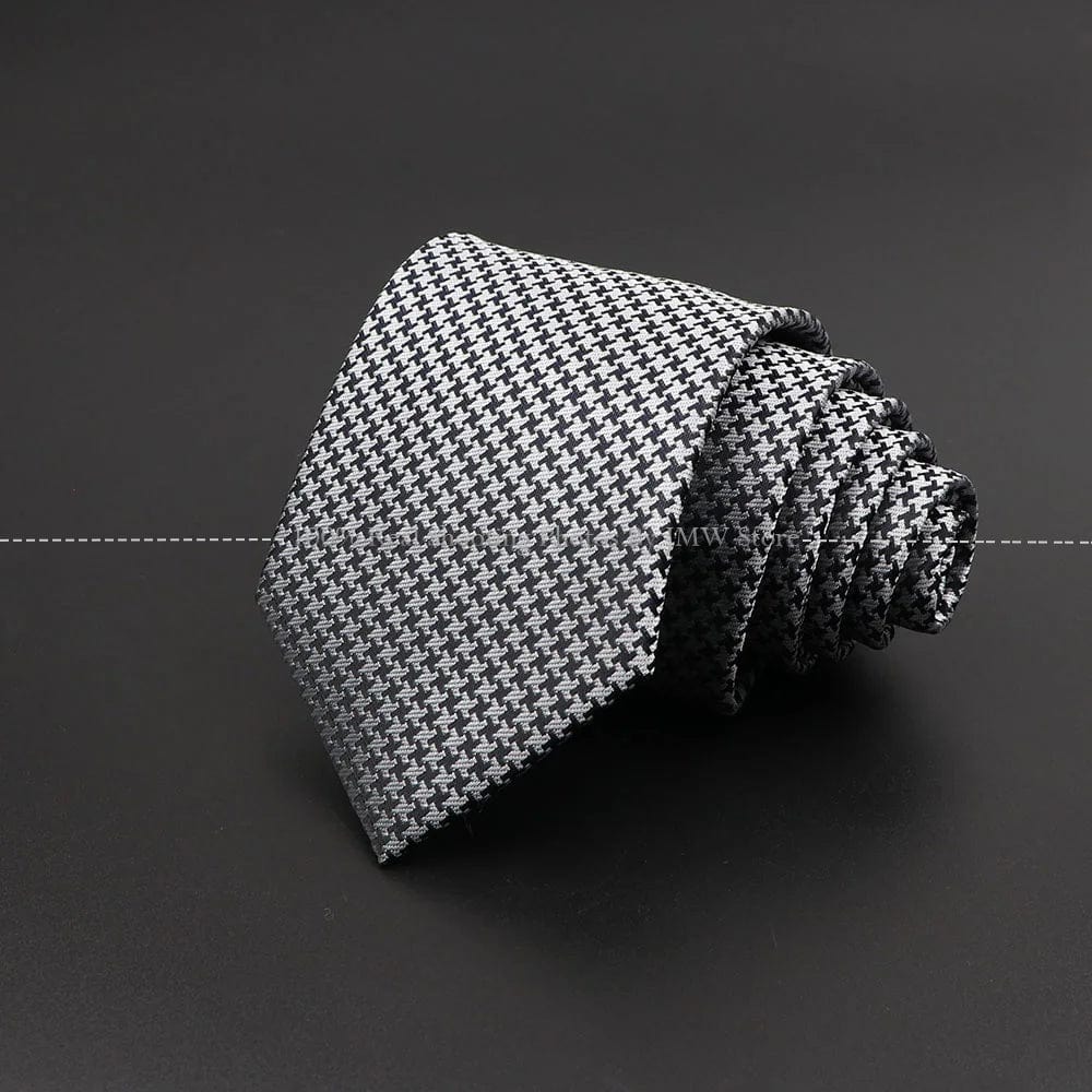 ZONFAZ Silver Grey Solid Striped Paisley Flower Neckties