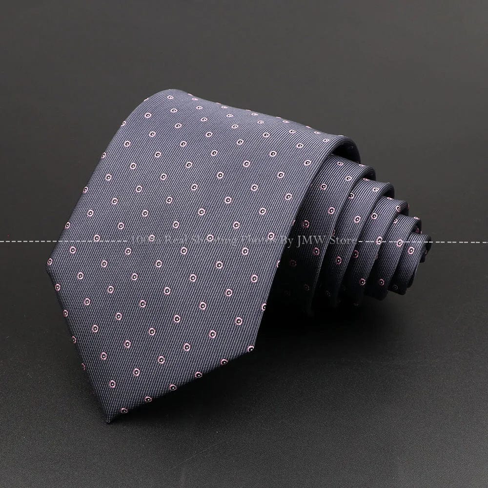 ZONFAZ Silver Grey Solid Striped Paisley Flower Neckties