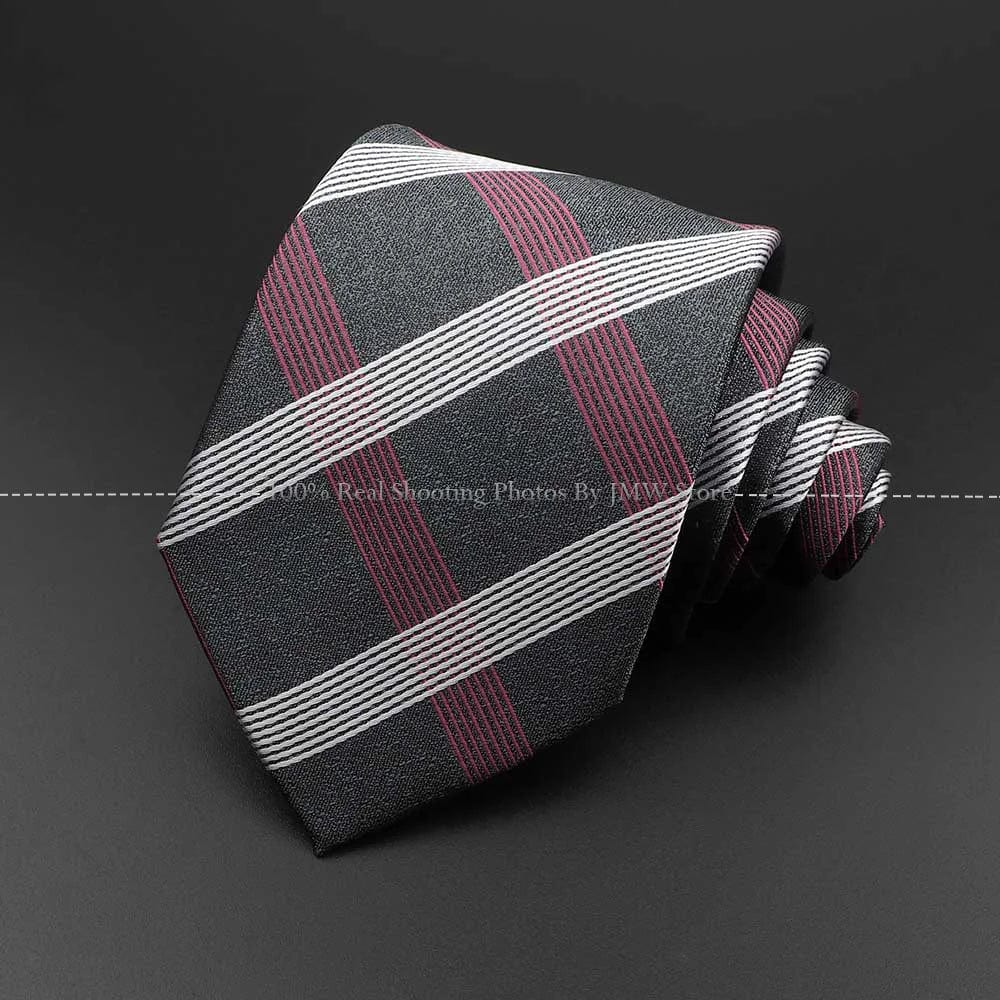 ZONFAZ Silver Grey Solid Striped Paisley Flower Neckties