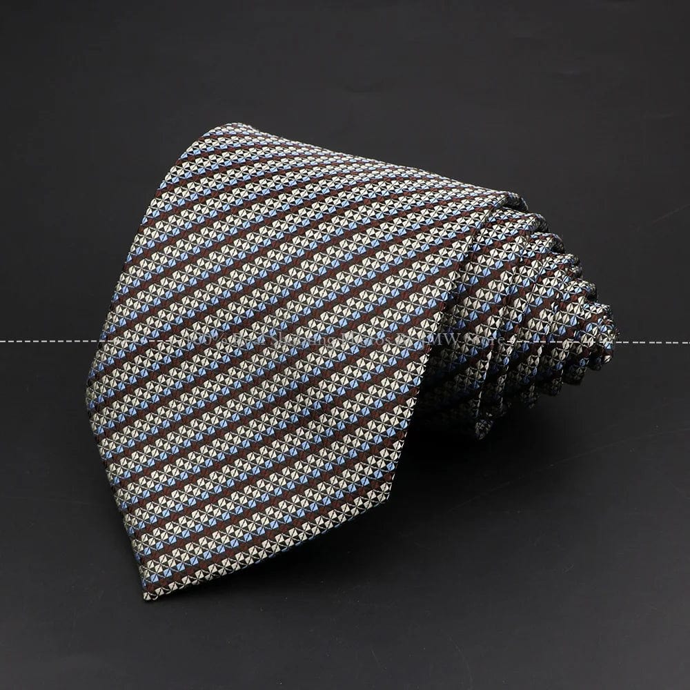 ZONFAZ Silver Grey Solid Striped Paisley Flower Neckties