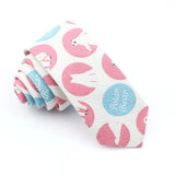 ZONFAZ Skinny Linen Cute Cartoon Ties For Men 6cm Width