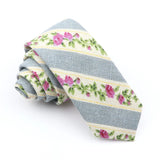 ZONFAZ Skinny Linen Cute Cartoon Ties For Men 6cm Width