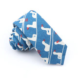 ZONFAZ Skinny Linen Cute Cartoon Ties For Men 6cm Width