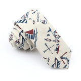 ZONFAZ Skinny Linen Cute Cartoon Ties For Men 6cm Width