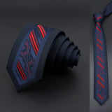 ZONFAZ Skinny Silk Ties Red Black Patchwork Necktie