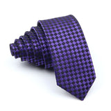 ZONFAZ Skinny Striped Plaid Slim Ties 5cm Width