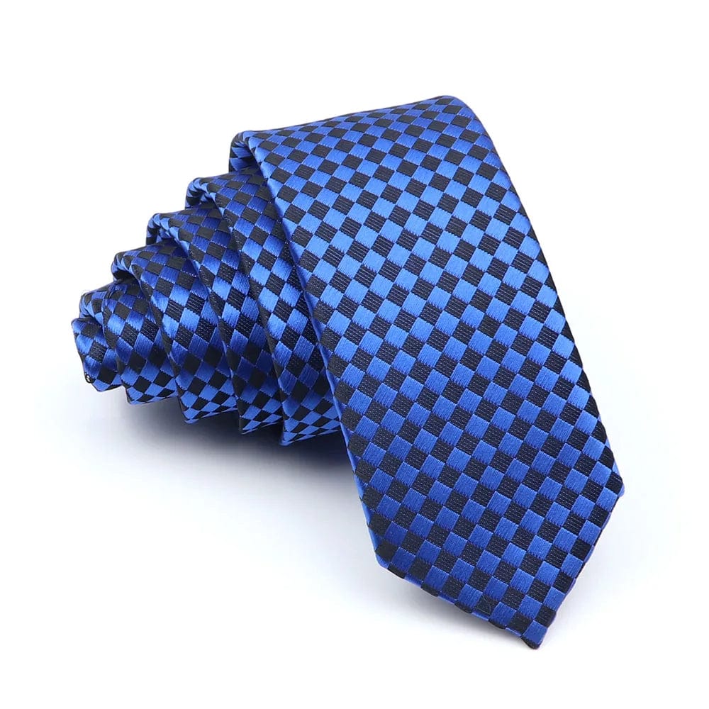 ZONFAZ Skinny Striped Plaid Slim Ties 5cm Width