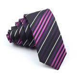 ZONFAZ Skinny Striped Plaid Slim Ties 5cm Width