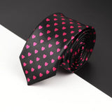 ZONFAZ Slim Music Piano Pattern Ties Skinny Musical Notes Printed Silk Ties 5cm Width