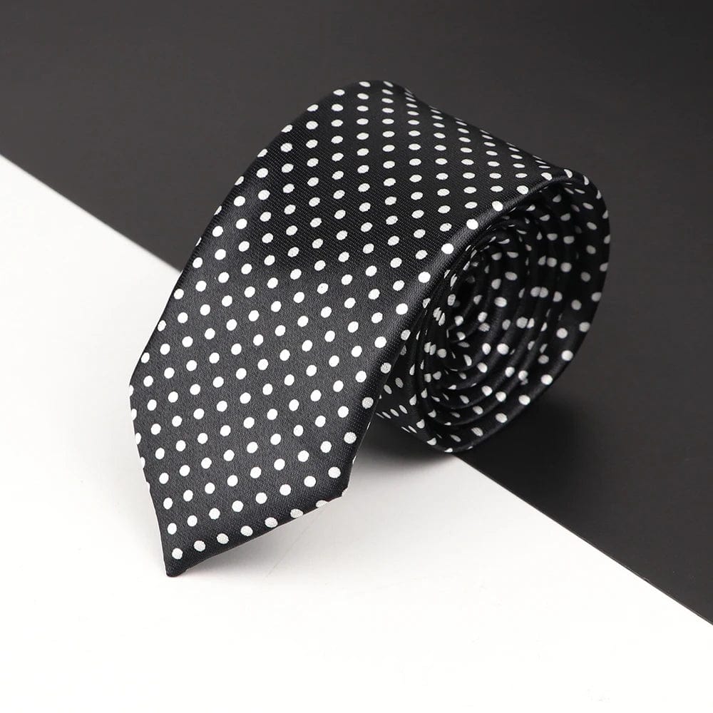 ZONFAZ Slim Music Piano Pattern Ties Skinny Musical Notes Printed Silk Ties 5cm Width