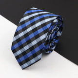 ZONFAZ Slim Plaid Silk Neckties