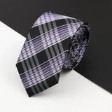 ZONFAZ Slim Plaid Silk Neckties