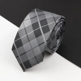 ZONFAZ Slim Plaid Silk Neckties