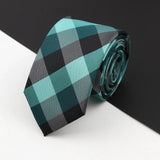 ZONFAZ Slim Plaid Silk Neckties