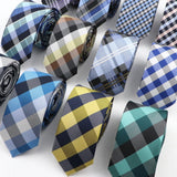 ZONFAZ Slim Plaid Silk Neckties