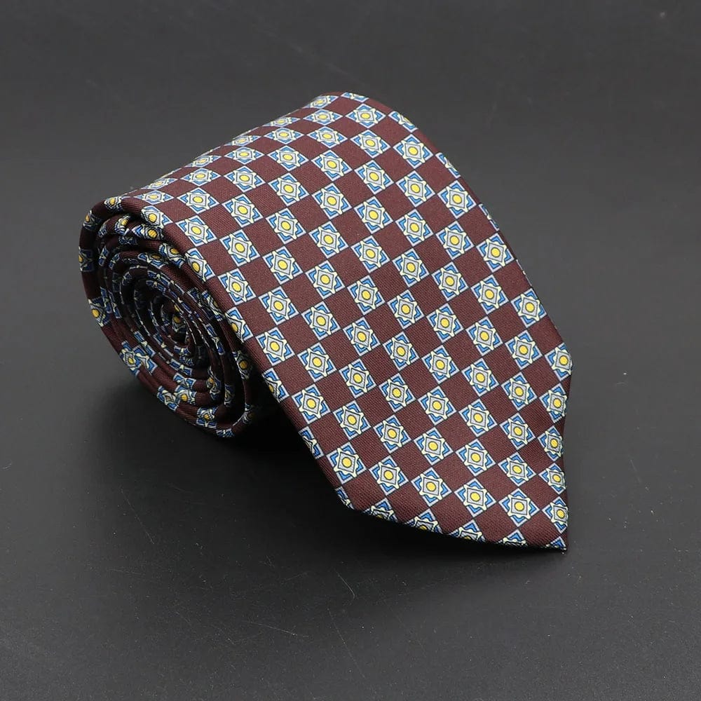 ZONFAZ Soft Bohemian Silk Ties Men's Fashion Polka Dot Necktie