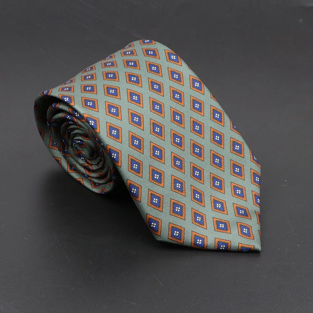 ZONFAZ Soft Bohemian Silk Ties Men's Fashion Polka Dot Necktie