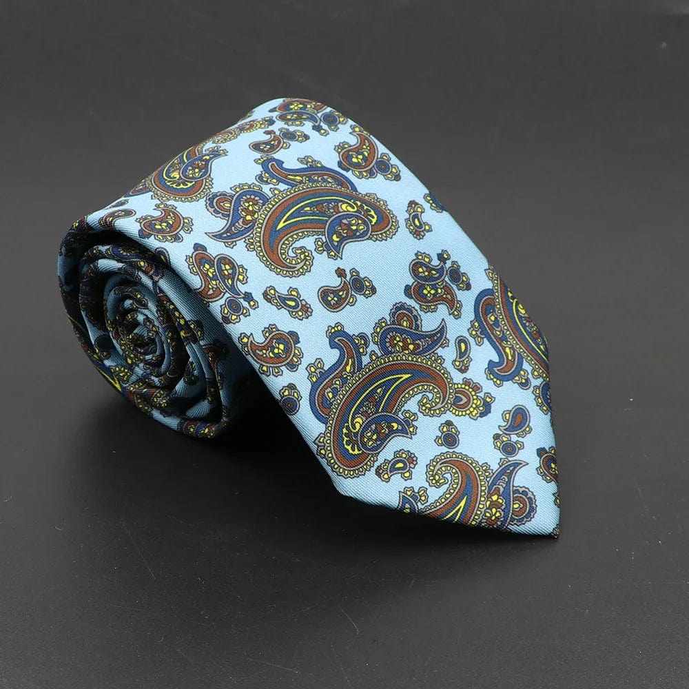 ZONFAZ Soft Bohemian Silk Ties Men's Fashion Polka Dot Necktie