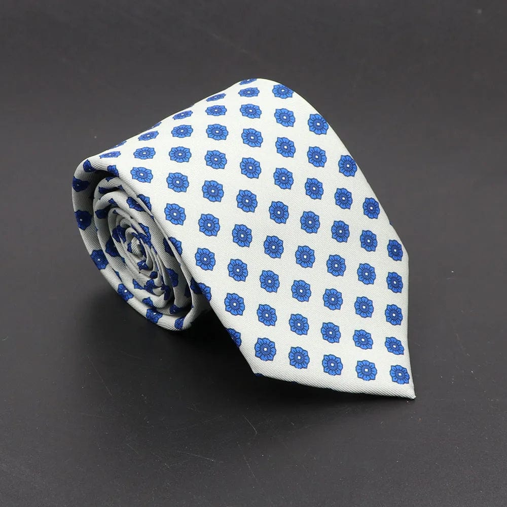 ZONFAZ Soft Bohemian Silk Ties Men's Fashion Polka Dot Necktie