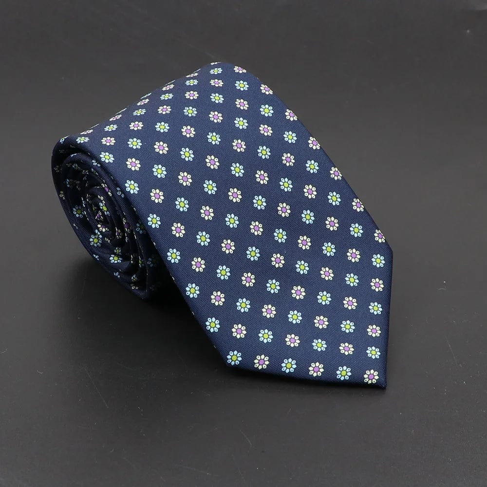 ZONFAZ Soft Bohemian Silk Ties Men's Fashion Polka Dot Necktie