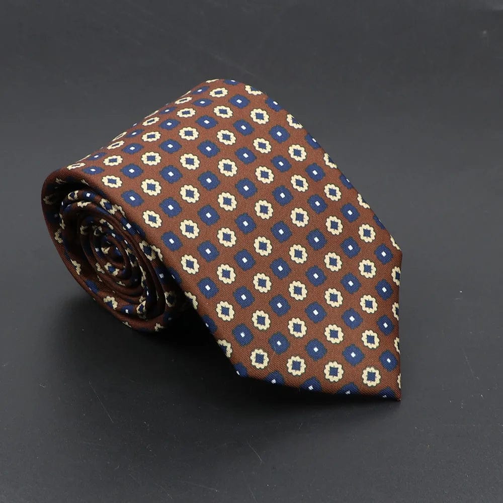 ZONFAZ Soft Bohemian Silk Ties Men's Fashion Polka Dot Necktie