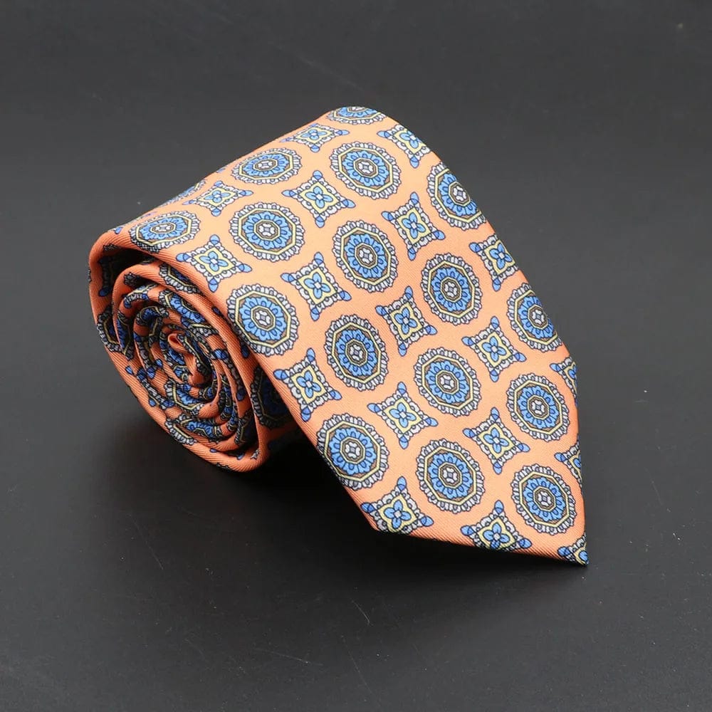 ZONFAZ Soft Bohemian Silk Ties Men's Fashion Polka Dot Necktie